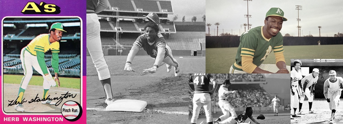 Herb Washington's Baseball career collage